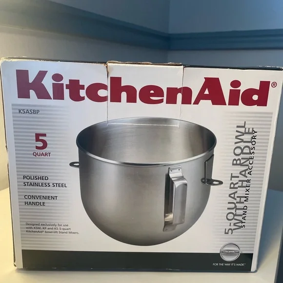 KitchenAid Stainless Steel 5-Quart Bowl K5ASBP - Picture 1 of 5